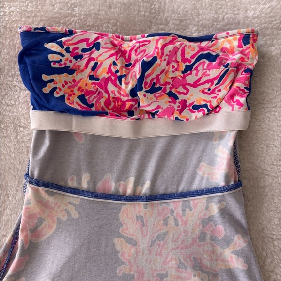 Lilly Pulitzer Strapless Fit & Flare Dress Sz 2XS Blue pink - Picture 5 of 11